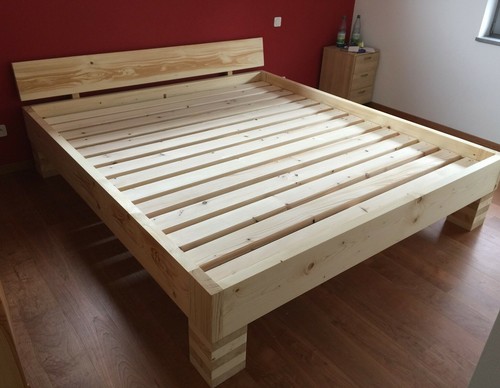 Bett massivholzbett - /,